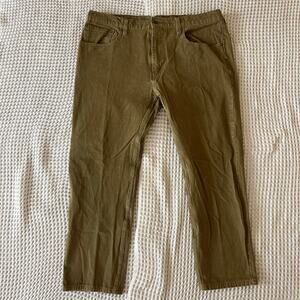 Levi’s 502 Men’s Corduroy Pants 38x30 Olive Green Straight Taper